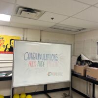 6x4 foot white board on wheels