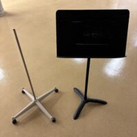 Two stands - one music stand and one rolling stand