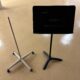 Two stands - one music stand and one rolling stand